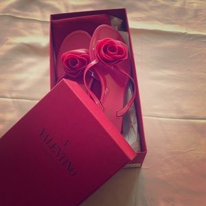 Valentino Pink Jelly Flip Flops